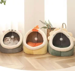 Gemütliches, waschbares Haustierhaus – weiches Innenbett für Hunde und Katzen