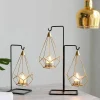 Geometric Gold Candle Holder - Nordic Decorative Accent