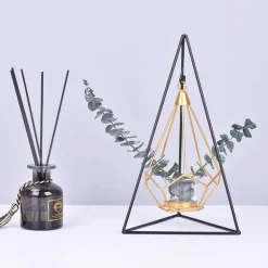 Geometric Gold Candle Holder - Nordic Decorative Accent