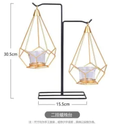 Geometric Gold Candle Holder - Nordic Decorative Accent