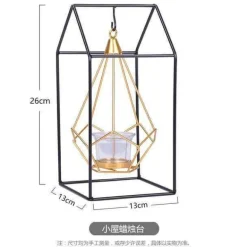 Geometric Gold Candle Holder - Nordic Decorative Accent