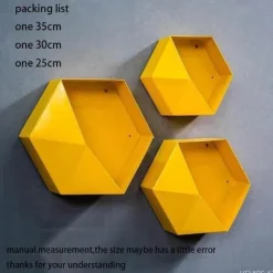 Geometrische Diamant-Wandvase - Nordisches Regaldekor