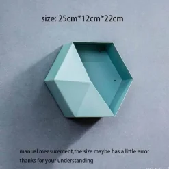 Geometrische Diamant-Wandvase - Nordisches Regaldekor