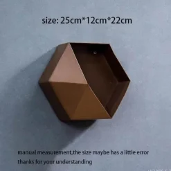 Geometrische Diamant-Wandvase - Nordisches Regaldekor