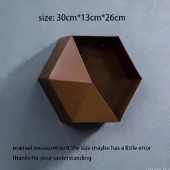 Geometrische Diamant-Wandvase - Nordisches Regaldekor