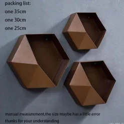 Geometrische Diamant-Wandvase - Nordisches Regaldekor