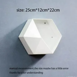 Geometrische Diamant-Wandvase - Nordisches Regaldekor