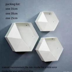 Geometrische Diamant-Wandvase - Nordisches Regaldekor