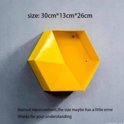 Geometrische Diamant-Wandvase - Nordisches Regaldekor