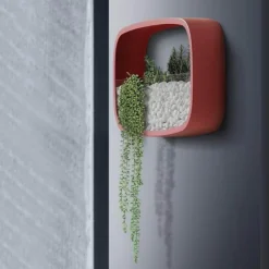 Geometrische Diamant-Wandvase – Dekorativer Regal-Übertopf