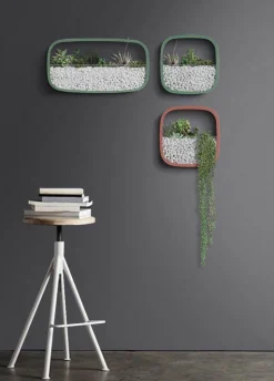 Geometrische Diamant-Wandvase – Dekorativer Regal-Übertopf