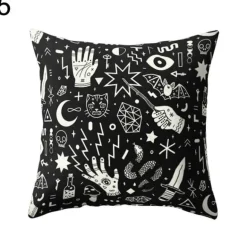 Geometrische schwarz-weiße Kissenbezüge - Moderne dekorative Kissenbezüge