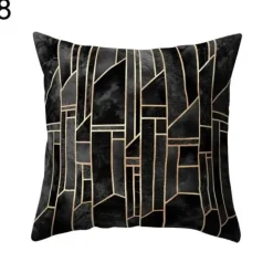 Geometrische schwarz-weiße Kissenbezüge - Moderne dekorative Kissenbezüge