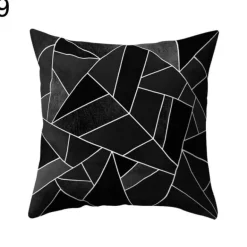 Geometrische schwarz-weiße Kissenbezüge - Moderne dekorative Kissenbezüge