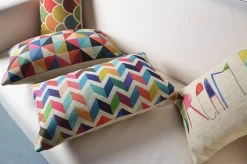 Geometrischer bunter Lumbar Kissenbezug - Dekorative Kissenhülle
