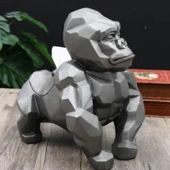 Geometrischer Gorilla-Taschentuchhalter - Moderner Tier-Taschentuchhalter