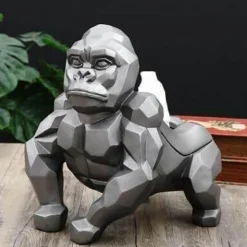 Geometrischer Gorilla-Taschentuchhalter - Moderner Tier-Taschentuchhalter