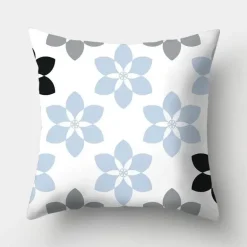 Geometrisches hellblaues Kissenbezug-Set - Nordische dekorative Bettwäsche