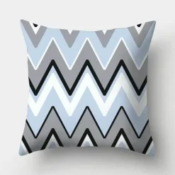 Geometrisches hellblaues Kissenbezug-Set - Nordische dekorative Bettwäsche