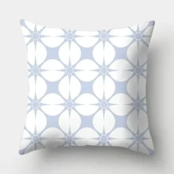 Geometrisches hellblaues Kissenbezug-Set - Nordische dekorative Bettwäsche