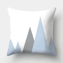 Geometrisches hellblaues Kissenbezug-Set - Nordische dekorative Bettwäsche