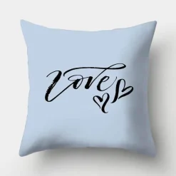 Geometrisches hellblaues Kissenbezug-Set - Nordische dekorative Bettwäsche