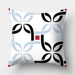 Geometrisches hellblaues Kissenbezug-Set - Nordische dekorative Bettwäsche