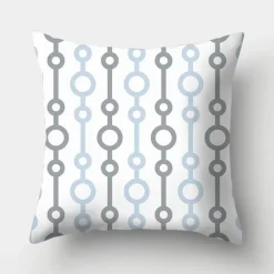 Geometrisches hellblaues Kissenbezug-Set - Nordische dekorative Bettwäsche