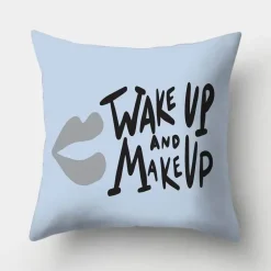 Geometrisches hellblaues Kissenbezug-Set - Nordische dekorative Bettwäsche