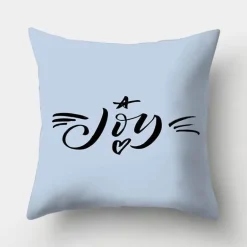 Geometrisches hellblaues Kissenbezug-Set - Nordische dekorative Bettwäsche