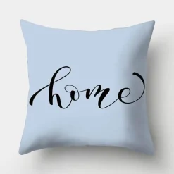 Geometrisches hellblaues Kissenbezug-Set - Nordische dekorative Bettwäsche