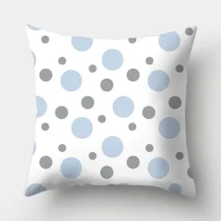 Geometrisches hellblaues Kissenbezug-Set - Nordische dekorative Bettwäsche