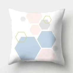 Geometrisches hellblaues Kissenbezug-Set - Nordische dekorative Bettwäsche