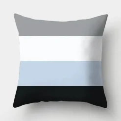 Geometrisches hellblaues Kissenbezug-Set - Nordische dekorative Bettwäsche