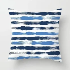 Geometrisches hellblaues Kissenbezug-Set - Nordische dekorative Bettwäsche