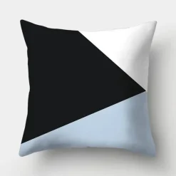 Geometrisches hellblaues Kissenbezug-Set - Nordische dekorative Bettwäsche