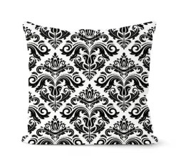 Geometrisches schwarz-weißes Kissenbezug-Set – stilvolle Sofakissenbezüge