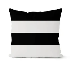 Geometrisches schwarz-weißes Kissenbezug-Set – stilvolle Sofakissenbezüge