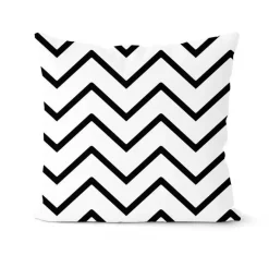 Geometrisches schwarz-weißes Kissenbezug-Set – stilvolle Sofakissenbezüge
