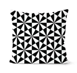 Geometrisches schwarz-weißes Kissenbezug-Set – stilvolle Sofakissenbezüge