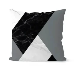 Geometrisches schwarz-weißes Kissenbezug-Set – stilvolle Sofakissenbezüge