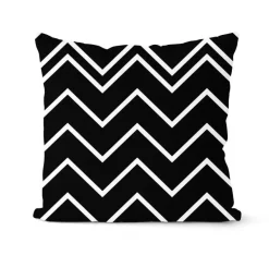 Geometrisches schwarz-weißes Kissenbezug-Set – stilvolle Sofakissenbezüge