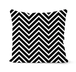 Geometrisches schwarz-weißes Kissenbezug-Set – stilvolle Sofakissenbezüge