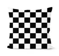 Geometrisches schwarz-weißes Kissenbezug-Set – stilvolle Sofakissenbezüge