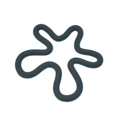 Geometrisches Silikon-Tischset mit rutschfesten Untersetzern und hitzebeständigem Topflappen