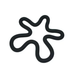 Geometrisches Silikon-Tischset mit rutschfesten Untersetzern und hitzebeständigem Topflappen