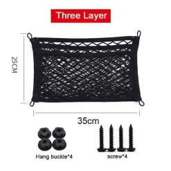 Gepäcknetz-Organizer – Dehnbare Netz-Aufbewahrungslösung fürs Auto