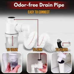 Geruchsfreies Badezimmer Küche Erweiterbares Filterrohr