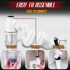 Geruchsfreies Badezimmer Küche Erweiterbares Filterrohr