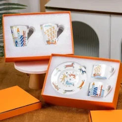 Geschirrset aus Bone China für Kinder – Teller, Schüsseln, Geschenk für die Kleinen